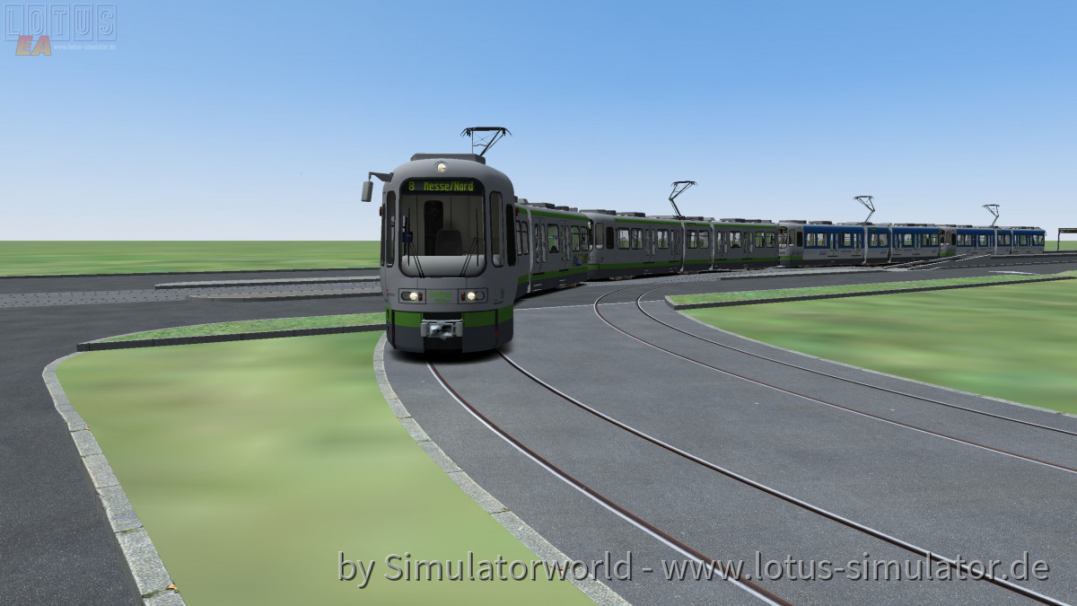 Ein Vier-wagen Zug auf der Linie 8!