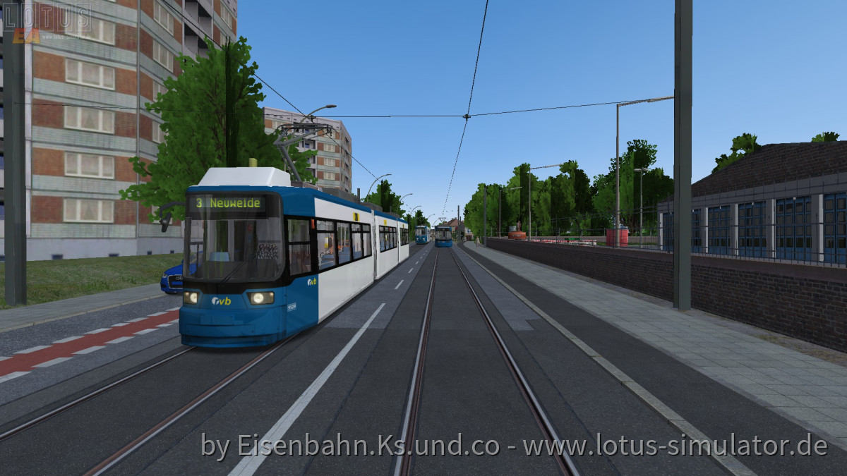 Treffen von 2 GT6N und einer N8C NF als Fahrschule in Rheinhausen