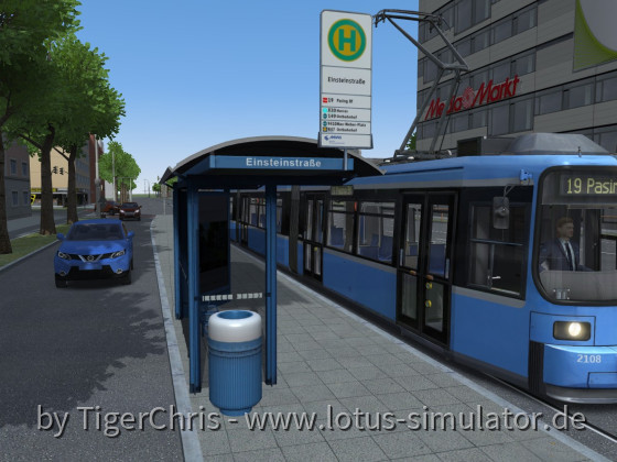 R2.2b wartet auf Fahrgäste