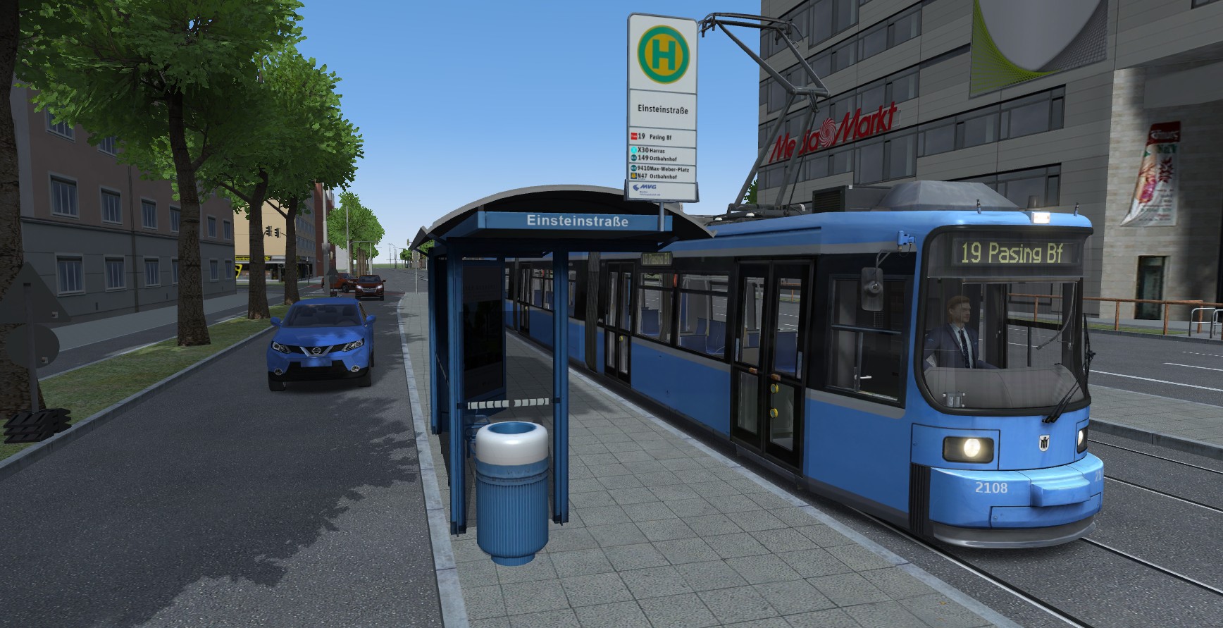 R2.2b wartet auf Fahrgäste