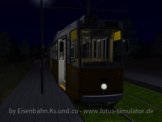 Mit der GANZ ICS Straßenbahn nachts auf der Waldbahn :D