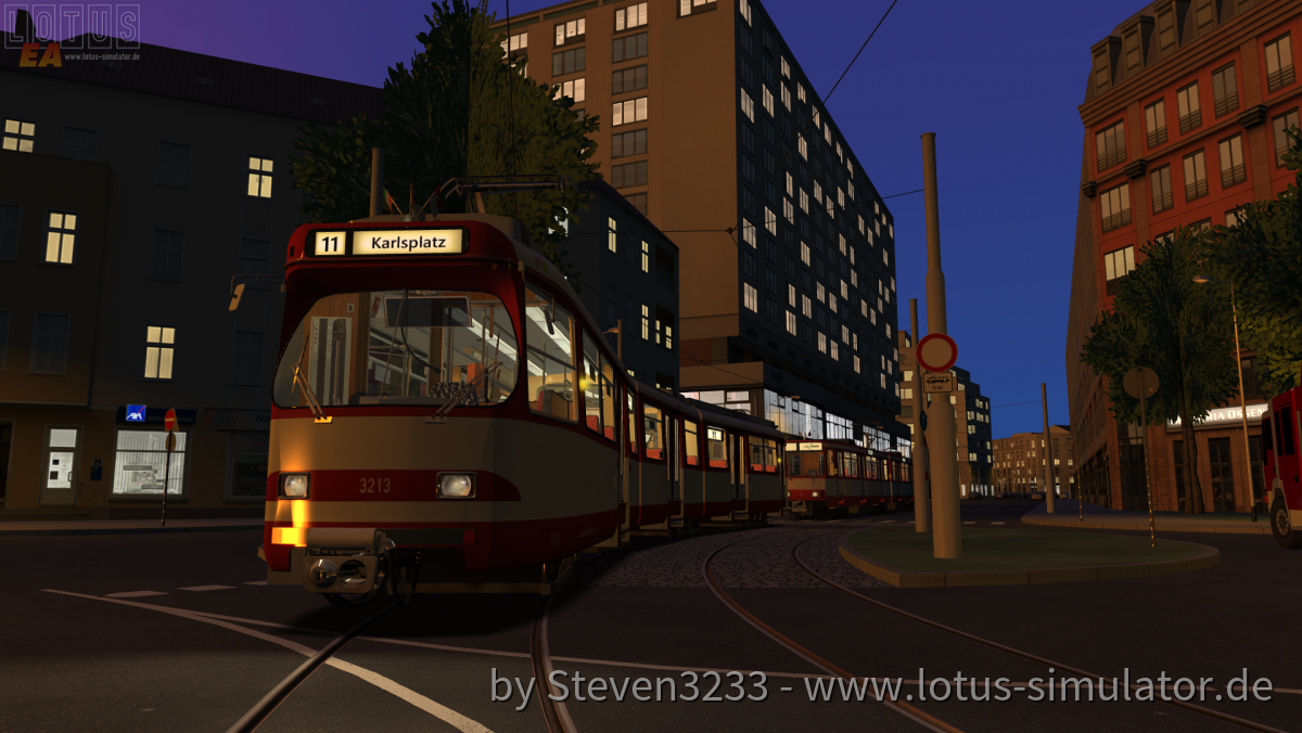 Abendliche Fahrt mit GT8SU und B80D auf Koblenz