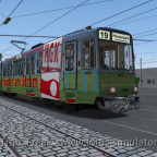 2326 steht vor seiner Ausfahrt.