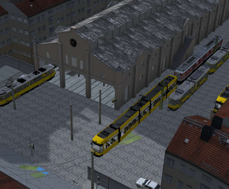 Ankunft eines GT8S zur Ausmusterung im Alten Straßenbahn Betriebshof der Tanstädter Verkehrsbetriebe AG mit einem NGT6DDer als Zugfahrzeug