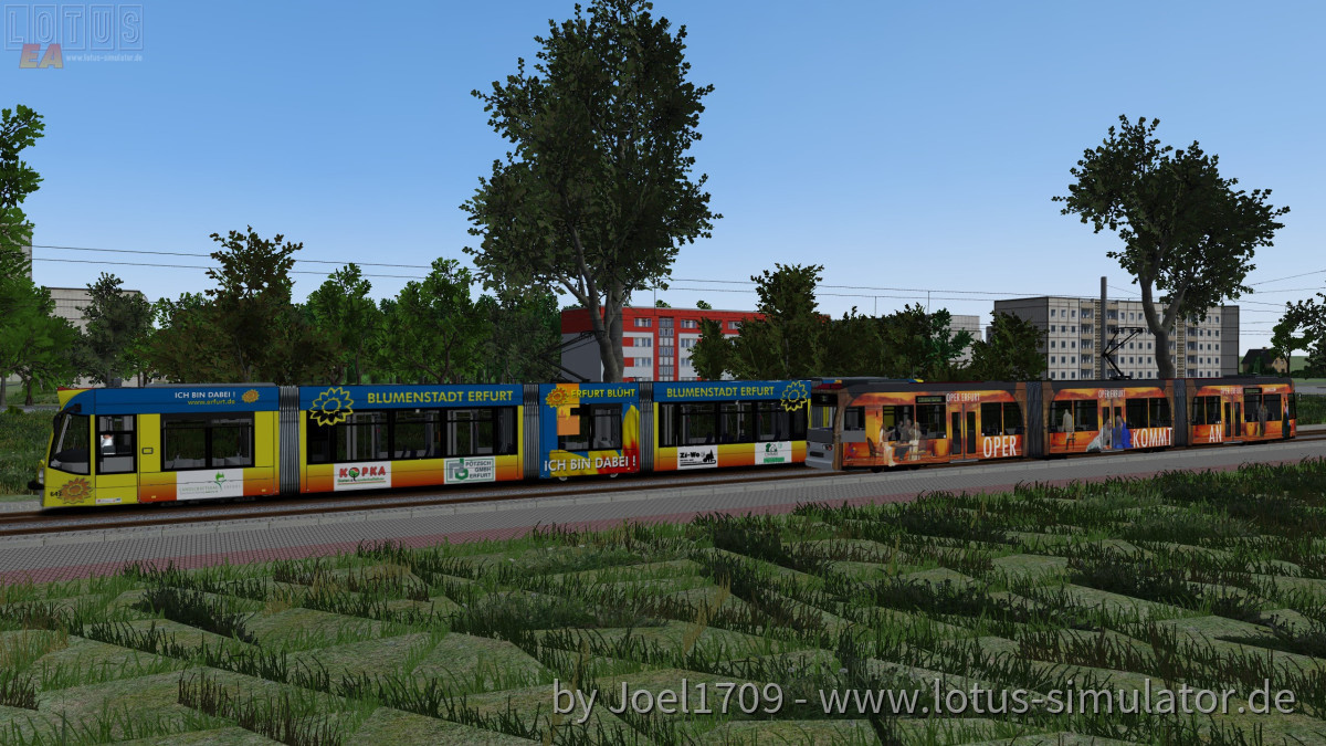 Zugkreuzung am Roten Berg im Jahre 2008