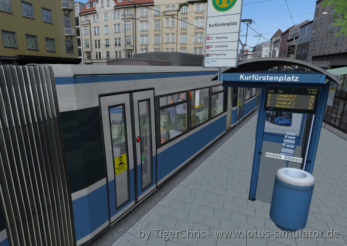 KI - L27 wartet auf Abfahrtssignal an der Hst Kurfürstenplatz
