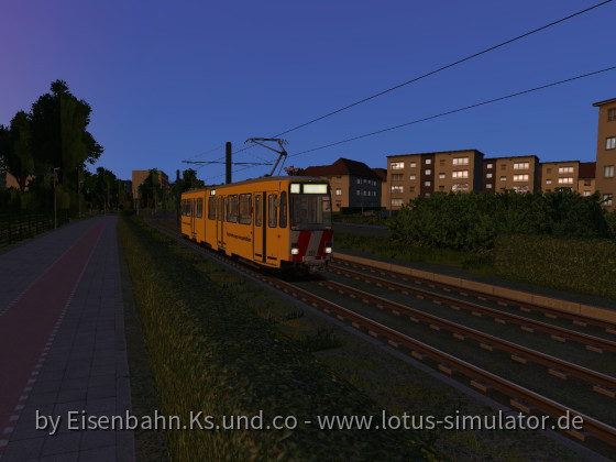 N6C Arbeitswagen mal auf dem neuen Rheinhausen Straßenbahn Streckenteil