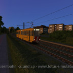 N6C Arbeitswagen mal auf dem neuen Rheinhausen Straßenbahn Streckenteil