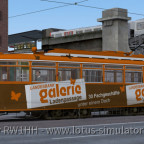 3560 – „Über Elbe“ in orange, braun und mit Schmetterlingen